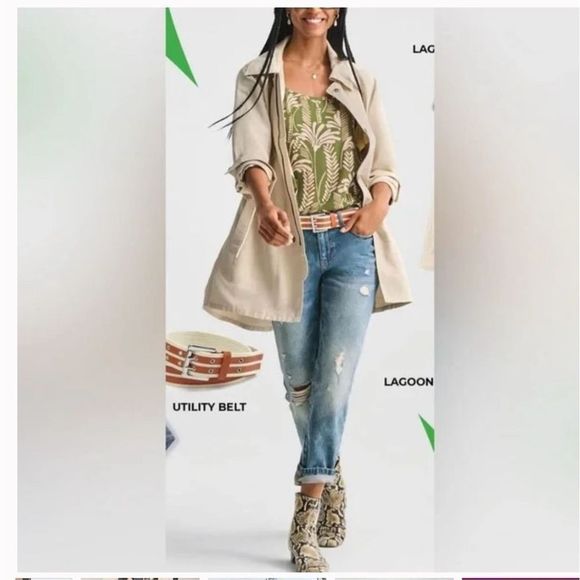Cabi Anorak jacket XS cream draw string waist - Picture 1 of 10